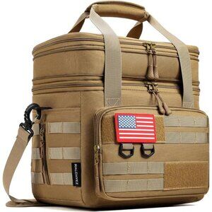 Tactical Lunch Bag,20L Large Heavy Duty DoubleDeck Insulated Lunch Box Leakproof